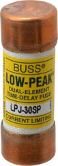 Cooper Bussmann - 300 VDC, 600 VAC, 30 Amp, Time Delay General Purpose Fuse - Fuse Holder Mount, 2-1/4" OAL, 100 at DC, 300 at AC (RMS) kA Rating, 13/16" Diam - Eagle Tool & Supply