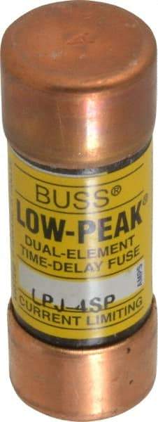 Cooper Bussmann - 300 VDC, 600 VAC, 4 Amp, Time Delay General Purpose Fuse - Fuse Holder Mount, 2-1/4" OAL, 100 at DC, 300 at AC (RMS) kA Rating, 13/16" Diam - Eagle Tool & Supply