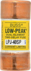 Cooper Bussmann - 300 VDC, 600 VAC, 40 Amp, Time Delay General Purpose Fuse - Fuse Holder Mount, 2-3/8" OAL, 100 at DC, 300 at AC (RMS) kA Rating, 1-1/16" Diam - Eagle Tool & Supply