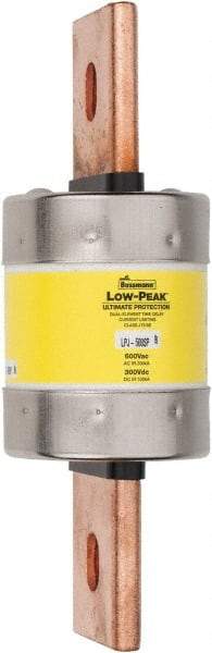 Cooper Bussmann - 300 VDC, 600 VAC, 500 Amp, Time Delay General Purpose Fuse - Bolt-on Mount, 203.2mm OAL, 100 at DC, 300 at AC (RMS) kA Rating, 2-1/2" Diam - Eagle Tool & Supply