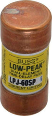 Cooper Bussmann - 300 VDC, 600 VAC, 60 Amp, Time Delay General Purpose Fuse - Fuse Holder Mount, 2-3/8" OAL, 100 at DC, 300 at AC (RMS) kA Rating, 1-1/16" Diam - Eagle Tool & Supply