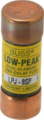 Cooper Bussmann - 300 VDC, 600 VAC, 8 Amp, Time Delay General Purpose Fuse - Fuse Holder Mount, 2-1/4" OAL, 100 at DC, 300 at AC (RMS) kA Rating, 13/16" Diam - Eagle Tool & Supply