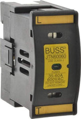 Cooper Bussmann - 1 Pole, 600 VAC/VDC, 60 Amp, DIN Rail Mount Fuse Holder - Compatible with J Class, 1.52 Inch Wide Fuse - Eagle Tool & Supply