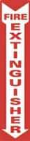 NMC - Fire Extinguisher, Aluminum Fire Sign - 4" Wide x 24" High - Eagle Tool & Supply