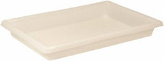 Rubbermaid - Rectangular, White Polyethylene Food Tote Box - 3-1/2" High x 18" Wide x 26" Long, with Snap-On Lid - Eagle Tool & Supply