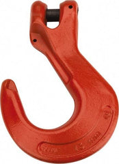 CM - 1/2 Inch Chain Diameter, Grade 100 Clevis Hook - 15,000 Lbs. Load Capacity, 0.58 Inch Inside Diameter, 0.63 Inch Pin Diameter, 1.38 Inch Hook Throat, 8.03 Inch Overall Length, 5.48 Inch Hook Width - Eagle Tool & Supply