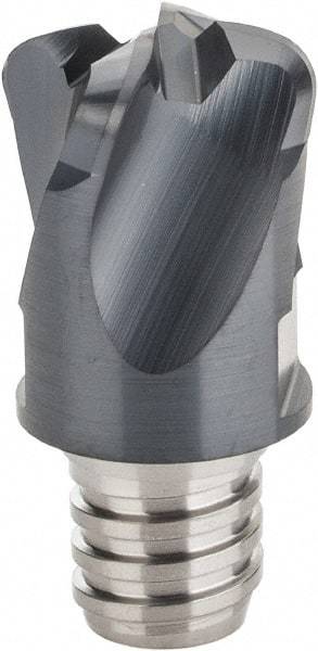 Iscar - MM EFF Grade IC903 Carbide End Milling Tip Insert - TiAlN Finish, 4 Flutes, 16mm Cutting Diam, 0.8mm Depth of Cut, 20.5mm Extension, 0.128" Cnr Rad - Eagle Tool & Supply