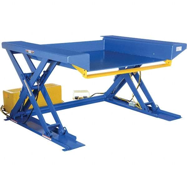 Vestil - 2,000 Lb Capacity Hydraulic Scissor Ground Lift Scissor - 1/2" to 48" Lift Height, 73" Platform Length x 44" Platform Width - Eagle Tool & Supply
