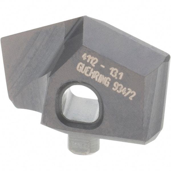 Guhring - Series 4112, 33/64" Diam Grade DK460UF Replaceable Drill Tip - Carbide, Nano-FIREX Finish, 130 Seat Size - Eagle Tool & Supply