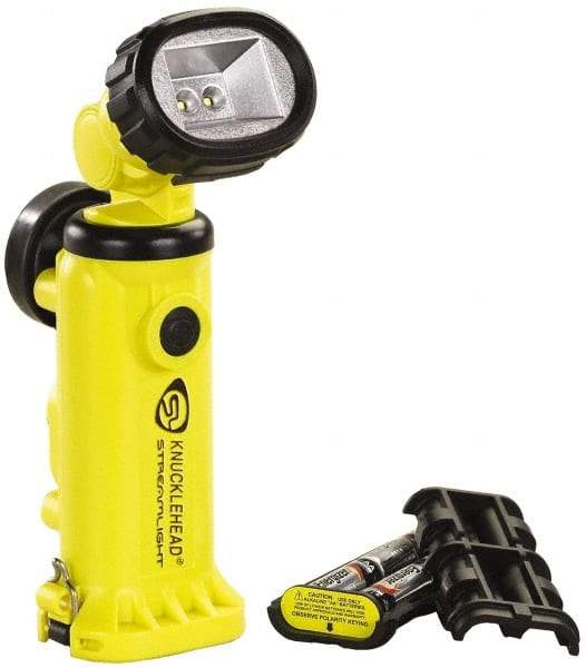 Streamlight - White LED Bulb, 200 Lumens, Spotlight/Lantern Flashlight - Yellow Plastic Body, 4 AA Alkaline Batteries Included - Eagle Tool & Supply