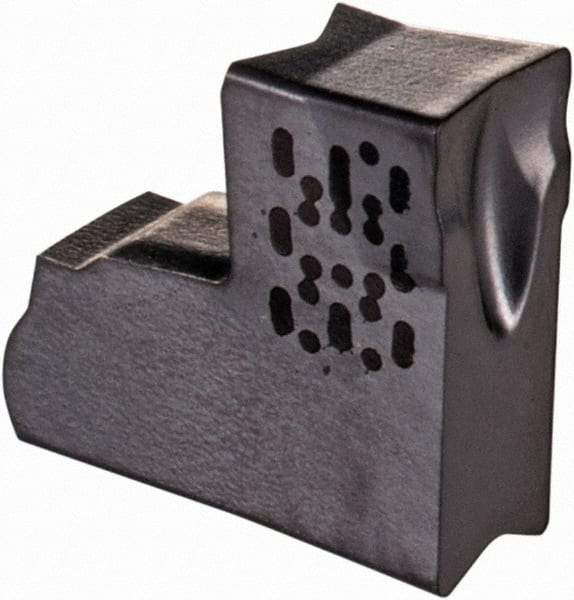 Iscar - TAGN3 JT IC908 Grade, 0.12" Cutting Width, Carbide Cutoff Insert - Neutral Lead Angle, 0.008" Cnr Rad, TiN/TiAlN Coated, Single End - Eagle Tool & Supply