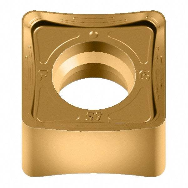 Walter - SNGX1205 F57 Grade WKK25 Carbide Milling Insert - TiAlN/Al2O3/ZrCN Finish, 0.252" Thick, 1/2" Inscribed Circle - Eagle Tool & Supply