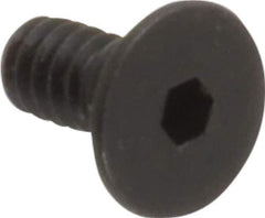 Holo-Krome - #4-40 UNC Hex Socket Drive, 82° Flat Screw - Alloy Steel, Black Oxide Finish, Fully Threaded, 1/4" OAL - Eagle Tool & Supply