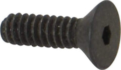 Holo-Krome - #4-40 UNC Hex Socket Drive, 82° Flat Screw - Alloy Steel, Black Oxide Finish, Fully Threaded, 3/8" OAL - Eagle Tool & Supply