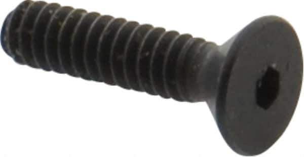 Holo-Krome - #4-40 UNC Hex Socket Drive, 82° Flat Screw - Alloy Steel, Black Oxide Finish, Fully Threaded, 1/2" OAL - Eagle Tool & Supply