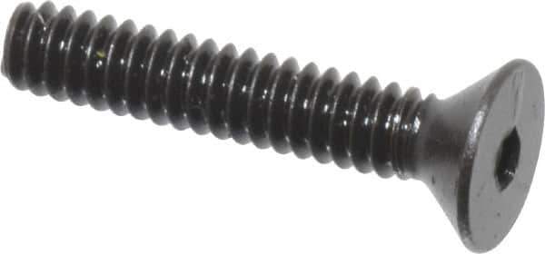 Holo-Krome - #4-40 UNC Hex Socket Drive, 82° Flat Screw - Alloy Steel, Black Oxide Finish, Fully Threaded, 5/8" OAL - Eagle Tool & Supply