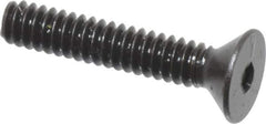 Holo-Krome - #4-40 UNC Hex Socket Drive, 82° Flat Screw - Alloy Steel, Black Oxide Finish, Fully Threaded, 5/8" OAL - Eagle Tool & Supply