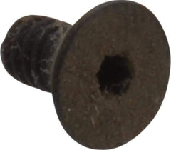 Holo-Krome - #5-40 UNC Hex Socket Drive, 82° Flat Screw - Alloy Steel, Black Oxide Finish, Fully Threaded, 1/4" OAL - Eagle Tool & Supply