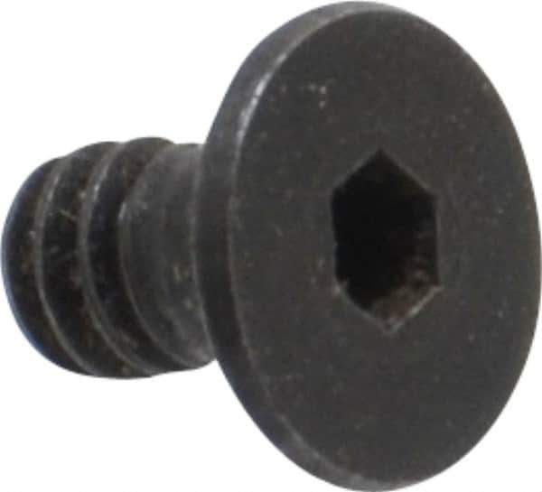 Holo-Krome - #6-32 UNC Hex Socket Drive, 82° Flat Screw - Alloy Steel, Black Oxide Finish, Fully Threaded, 1/4" OAL - Eagle Tool & Supply