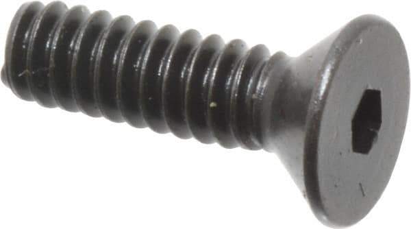 Holo-Krome - #6-32 UNC Hex Socket Drive, 82° Flat Screw - Alloy Steel, Black Oxide Finish, Fully Threaded, 1/2" OAL - Eagle Tool & Supply