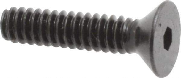 Holo-Krome - #6-32 UNC Hex Socket Drive, 82° Flat Screw - Alloy Steel, Black Oxide Finish, Fully Threaded, 3/4" OAL - Eagle Tool & Supply
