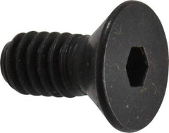 Holo-Krome - #8-32 UNC Hex Socket Drive, 82° Flat Screw - Alloy Steel, Black Oxide Finish, Fully Threaded, 3/8" OAL - Eagle Tool & Supply
