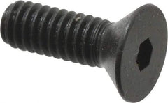 Holo-Krome - #8-32 UNC Hex Socket Drive, 82° Flat Screw - Alloy Steel, Black Oxide Finish, Fully Threaded, 1/2" OAL - Eagle Tool & Supply