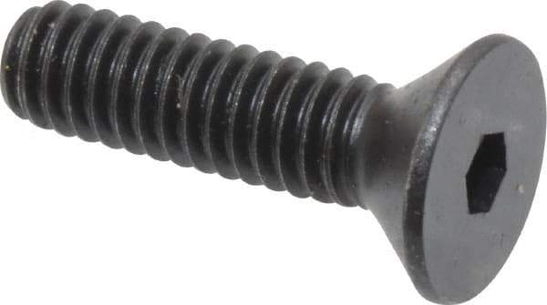 Holo-Krome - #8-32 UNC Hex Socket Drive, 82° Flat Screw - Alloy Steel, Black Oxide Finish, Fully Threaded, 5/8" OAL - Eagle Tool & Supply