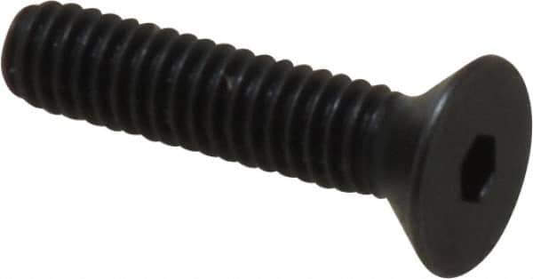 Holo-Krome - #8-32 UNC Hex Socket Drive, 82° Flat Screw - Alloy Steel, Black Oxide Finish, Fully Threaded, 3/4" OAL - Eagle Tool & Supply