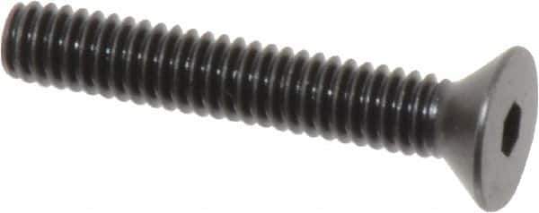 Holo-Krome - #8-32 UNC Hex Socket Drive, 82° Flat Screw - Alloy Steel, Black Oxide Finish, Fully Threaded, 1" OAL - Eagle Tool & Supply