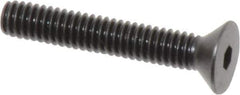 Holo-Krome - #8-32 UNC Hex Socket Drive, 82° Flat Screw - Alloy Steel, Black Oxide Finish, Fully Threaded, 1" OAL - Eagle Tool & Supply