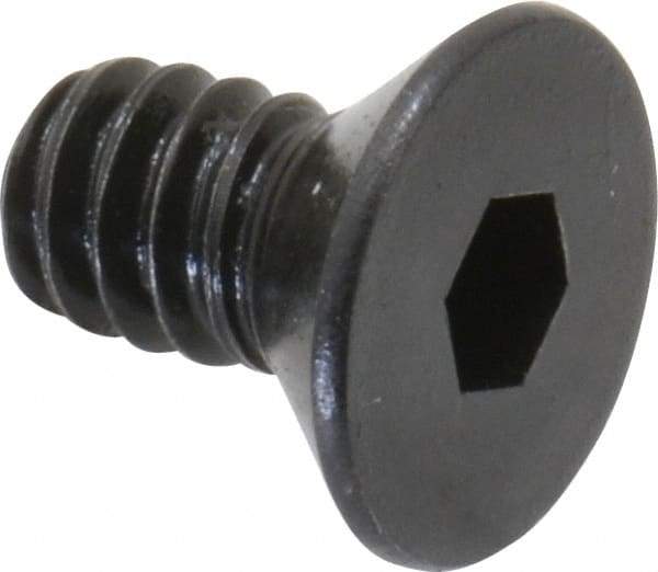 Holo-Krome - #10-24 UNC Hex Socket Drive, 82° Flat Screw - Alloy Steel, Black Oxide Finish, Fully Threaded, 3/8" OAL - Eagle Tool & Supply
