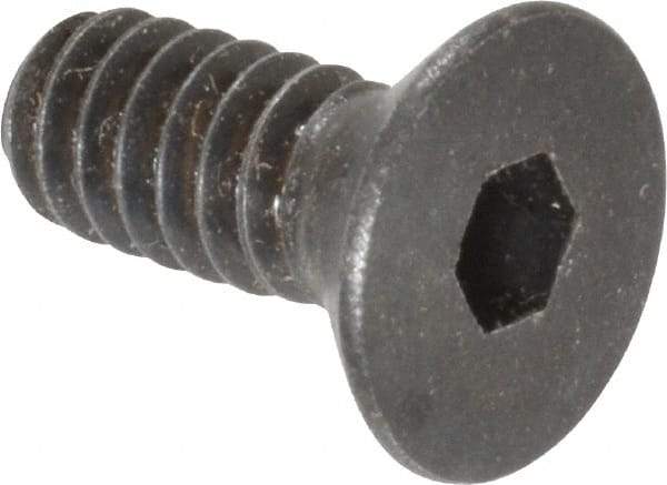 Holo-Krome - #10-24 UNC Hex Socket Drive, 82° Flat Screw - Alloy Steel, Black Oxide Finish, Fully Threaded, 1/2" OAL - Eagle Tool & Supply
