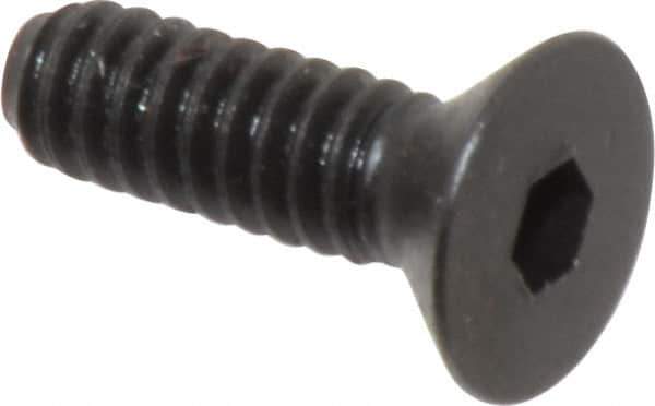 Holo-Krome - #10-24 UNC Hex Socket Drive, 82° Flat Screw - Alloy Steel, Black Oxide Finish, Fully Threaded, 5/8" OAL - Eagle Tool & Supply