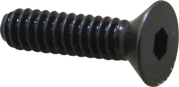 Holo-Krome - #10-24 UNC Hex Socket Drive, 82° Flat Screw - Alloy Steel, Black Oxide Finish, Fully Threaded, 3/4" OAL - Eagle Tool & Supply