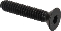 Holo-Krome - #10-24 UNC Hex Socket Drive, 82° Flat Screw - Alloy Steel, Black Oxide Finish, Fully Threaded, 1" OAL - Eagle Tool & Supply