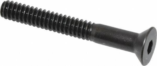 Holo-Krome - #10-24 UNC Hex Socket Drive, 82° Flat Screw - Alloy Steel, Black Oxide Finish, Partially Threaded, 1-1/2" OAL - Eagle Tool & Supply