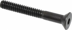 Holo-Krome - #10-24 UNC Hex Socket Drive, 82° Flat Screw - Alloy Steel, Black Oxide Finish, Partially Threaded, 1-1/2" OAL - Eagle Tool & Supply
