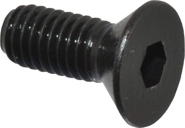 Holo-Krome - #10-32 UNF Hex Socket Drive, 82° Flat Screw - Alloy Steel, Black Oxide Finish, Fully Threaded, 1/2" OAL - Eagle Tool & Supply