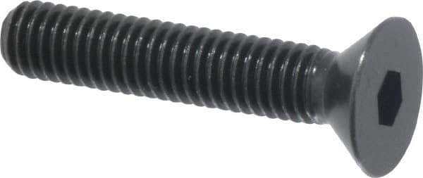 Holo-Krome - #10-32 UNF Hex Socket Drive, 82° Flat Screw - Alloy Steel, Black Oxide Finish, Fully Threaded, 1" OAL - Eagle Tool & Supply