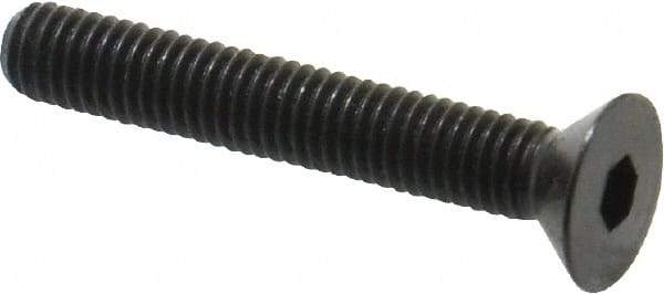 Holo-Krome - #10-32 UNF Hex Socket Drive, 82° Flat Screw - Alloy Steel, Black Oxide Finish, Fully Threaded, 1-1/4" OAL - Eagle Tool & Supply
