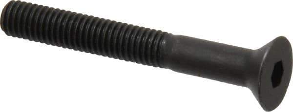 Holo-Krome - #10-32 UNF Hex Socket Drive, 82° Flat Screw - Alloy Steel, Black Oxide Finish, Partially Threaded, 1-1/2" OAL - Eagle Tool & Supply
