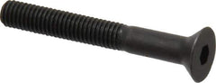Holo-Krome - #10-32 UNF Hex Socket Drive, 82° Flat Screw - Alloy Steel, Black Oxide Finish, Partially Threaded, 1-1/2" OAL - Eagle Tool & Supply