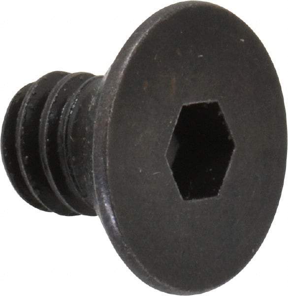Holo-Krome - 1/4-20 UNC Hex Socket Drive, 82° Flat Screw - Alloy Steel, Black Oxide Finish, Fully Threaded, 3/8" OAL - Eagle Tool & Supply