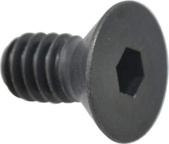 Holo-Krome - 1/4-20 UNC Hex Socket Drive, 82° Flat Screw - Alloy Steel, Black Oxide Finish, Fully Threaded, 1/2" OAL - Eagle Tool & Supply