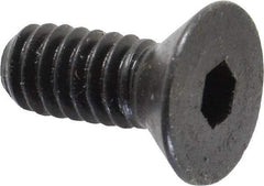 Holo-Krome - 1/4-20 UNC Hex Socket Drive, 82° Flat Screw - Alloy Steel, Black Oxide Finish, Fully Threaded, 5/8" OAL - Eagle Tool & Supply