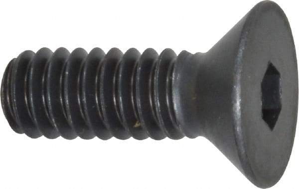 Holo-Krome - 1/4-20 UNC Hex Socket Drive, 82° Flat Screw - Alloy Steel, Black Oxide Finish, Fully Threaded, 3/4" OAL - Eagle Tool & Supply