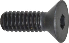 Holo-Krome - 1/4-20 UNC Hex Socket Drive, 82° Flat Screw - Alloy Steel, Black Oxide Finish, Fully Threaded, 3/4" OAL - Eagle Tool & Supply