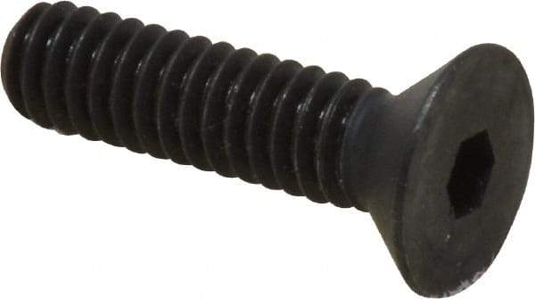 Holo-Krome - 1/4-20 UNC Hex Socket Drive, 82° Flat Screw - Alloy Steel, Black Oxide Finish, Fully Threaded, 1" OAL - Eagle Tool & Supply