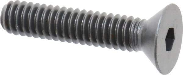Holo-Krome - 1/4-20 UNC Hex Socket Drive, 82° Flat Screw - Alloy Steel, Black Oxide Finish, Fully Threaded, 1-1/4" OAL - Eagle Tool & Supply